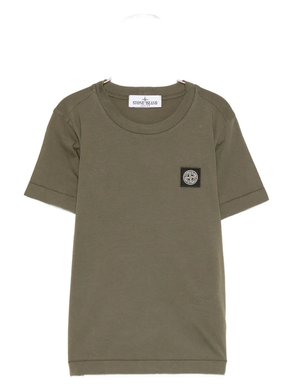 Stone Island Junior Compass-patch cotton T-shirt Groen