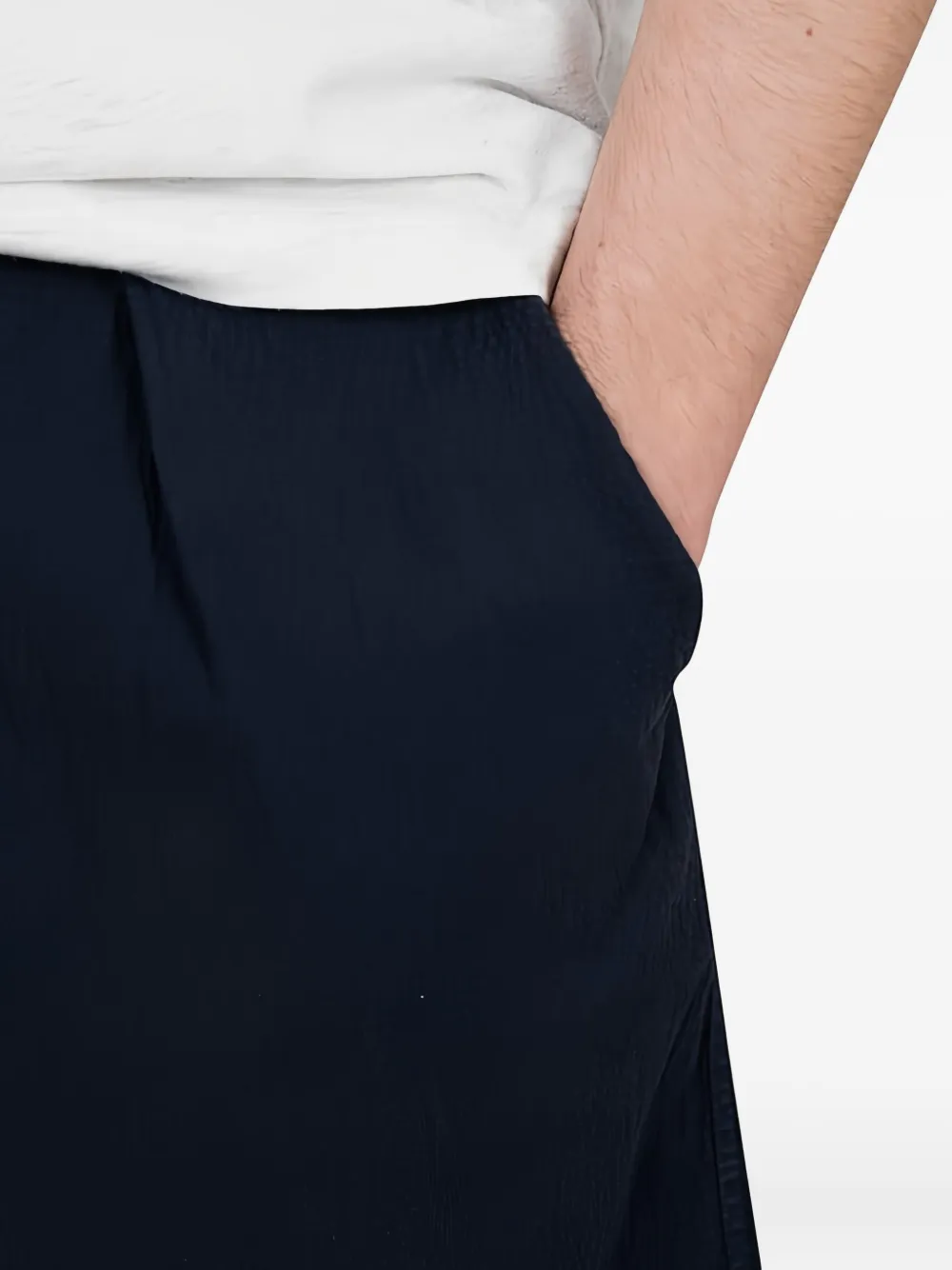 Norse Projects linen-cotton blend deck shorts Blauw