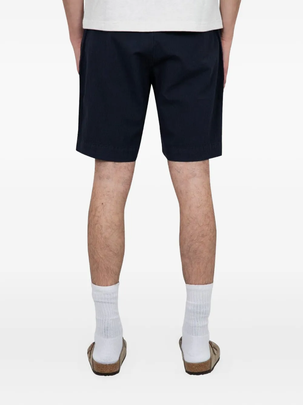 Norse Projects linen-cotton blend deck shorts Blauw