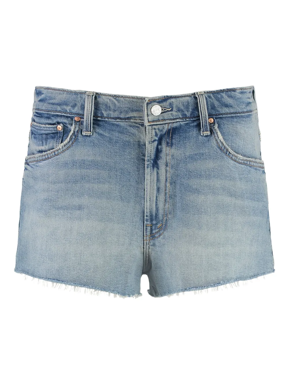 MOTHER The Dodger frayed denim shorts Blauw
