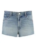 MOTHER The Dodger frayed denim shorts - Blue