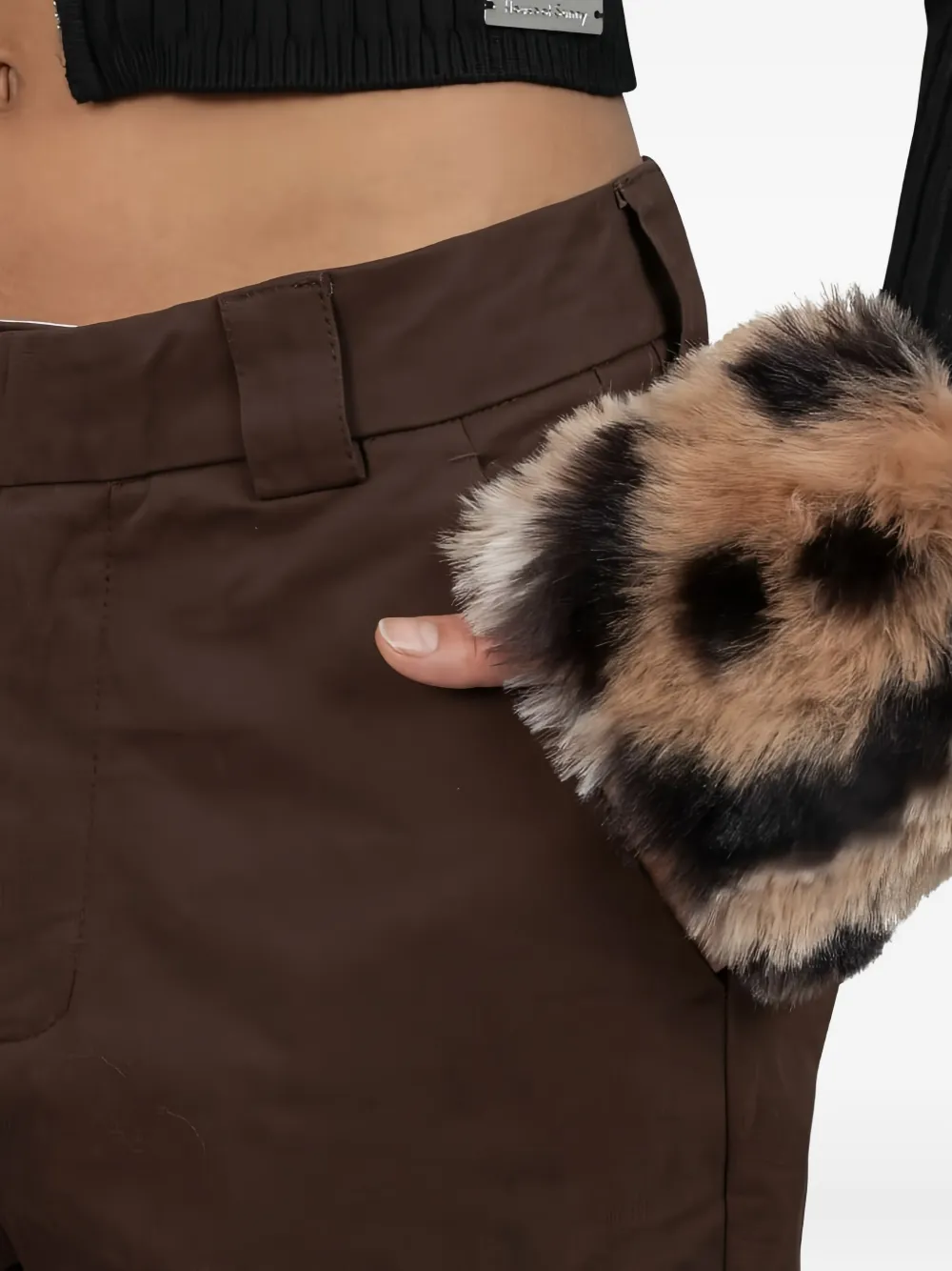 House of Sunny Broek met geborduurd logo Bruin