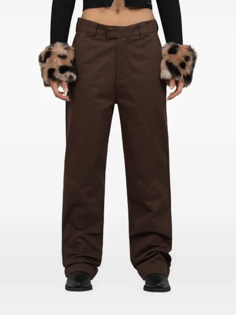 House of Sunny embroidered-logo cotton trousers