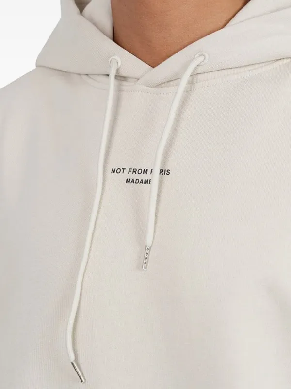 Drôle De Monsieur Drawstring Hoodie | White | FARFETCH