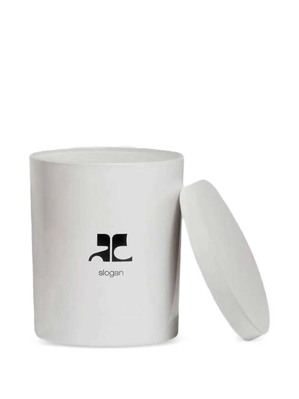 Courrèges slogan candle (190g) | White | Image 1