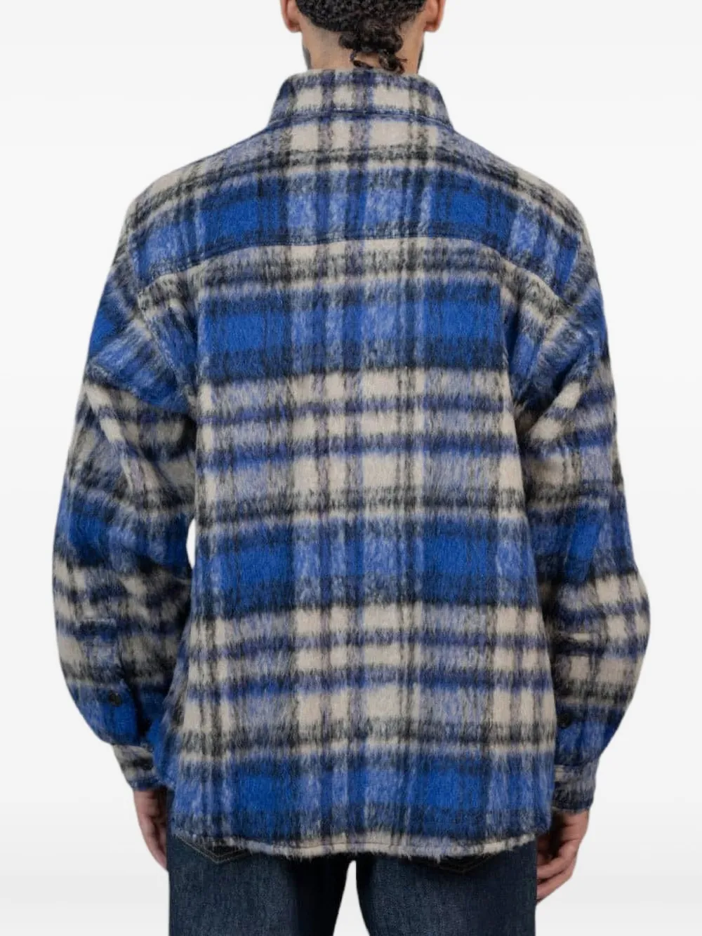 Ader Error Checked Wool Shirt In Multi