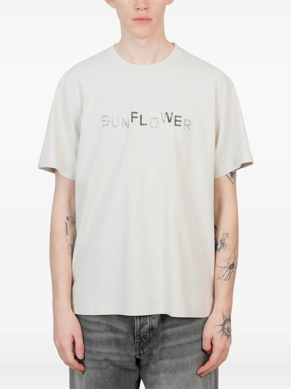 Sunflower logo-detail T-shirt - Grigio