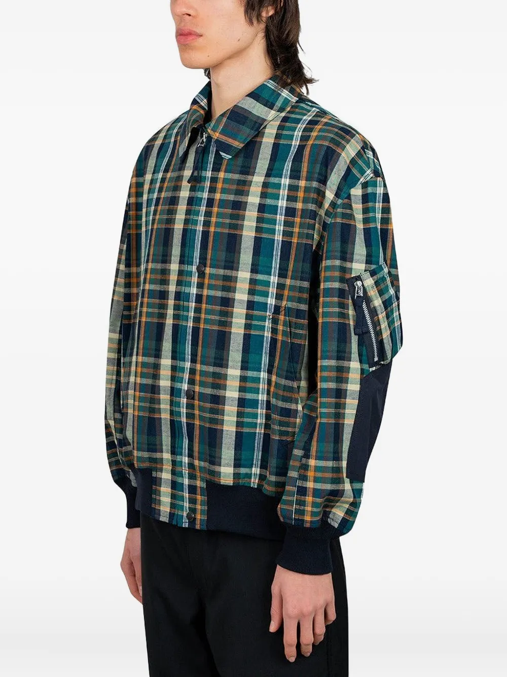 Comme des Garçons Homme checked zip-front jacket | Bomber Jackets | Image 2