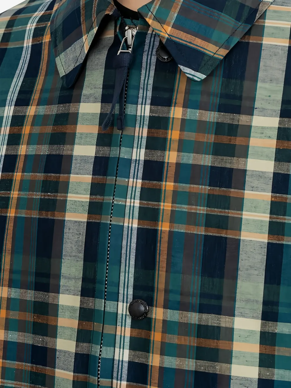 Comme Des Garçons Homme Deux Karierte Jacke Mit Reissverschluss In Multi