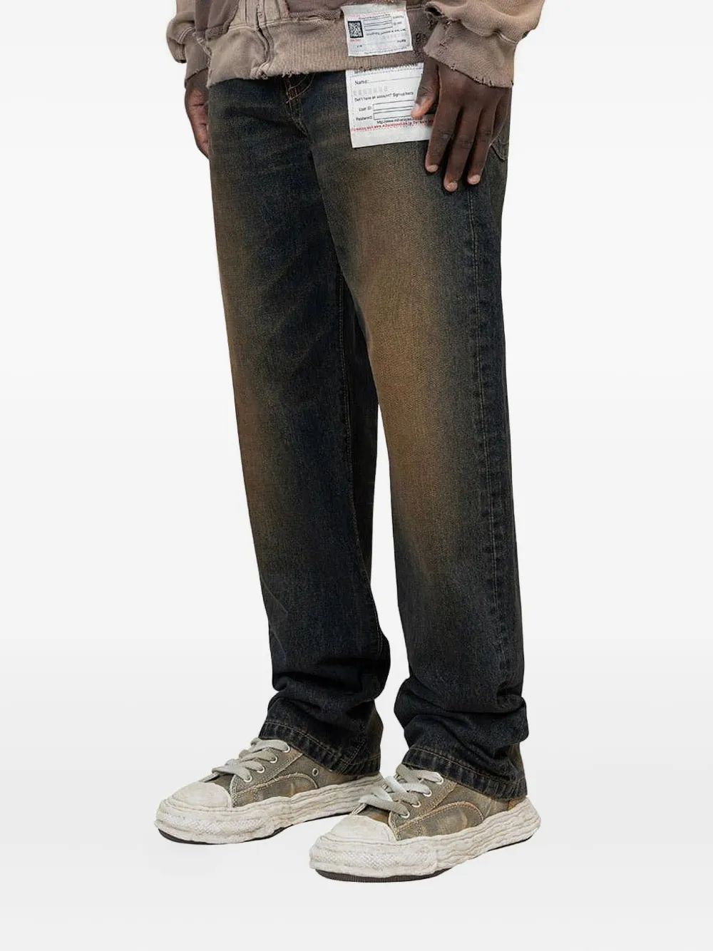Maison MIHARA YASUHIRO Jeans met ritssluiting en vervaagd effect Grijs