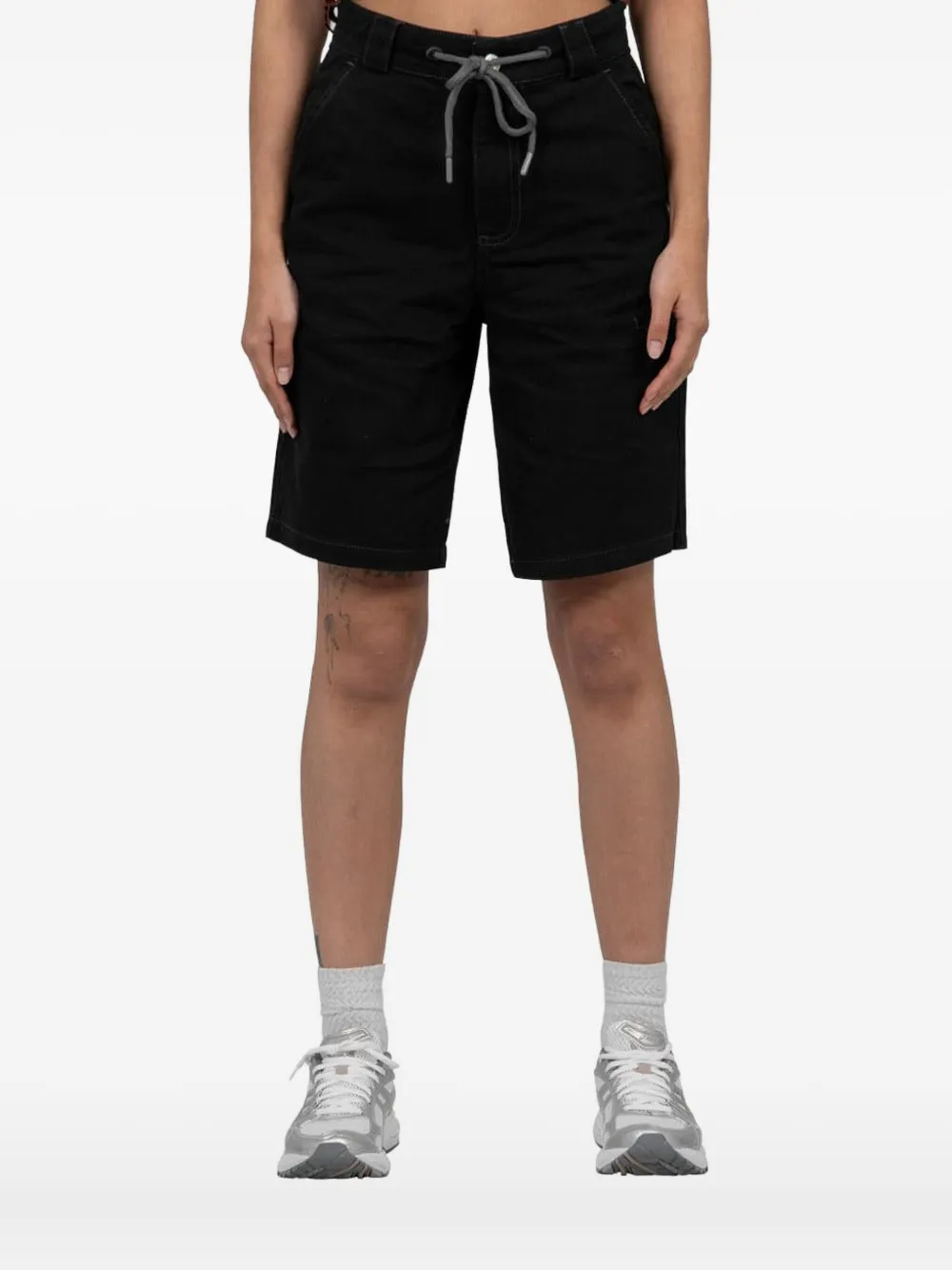 House of Sunny embroidered drawstring shorts | Black | Image 1