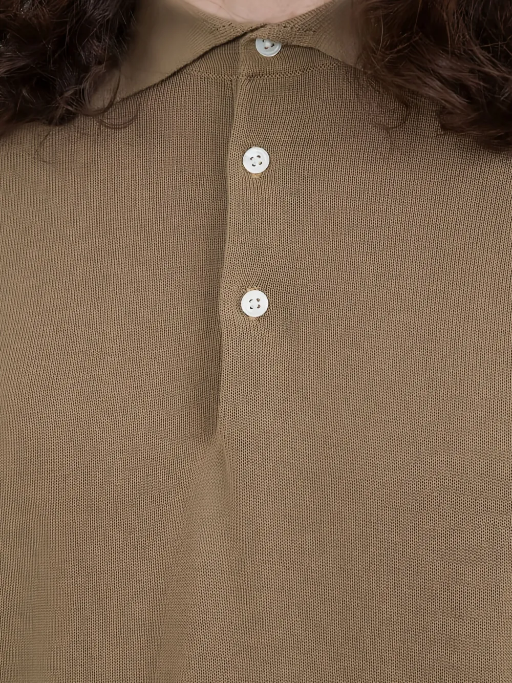 Stone Island long-sleeve polo shirt Bruin