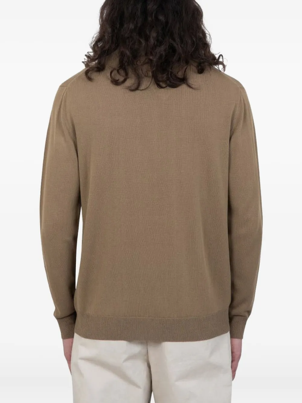 Stone Island long-sleeve polo shirt Bruin