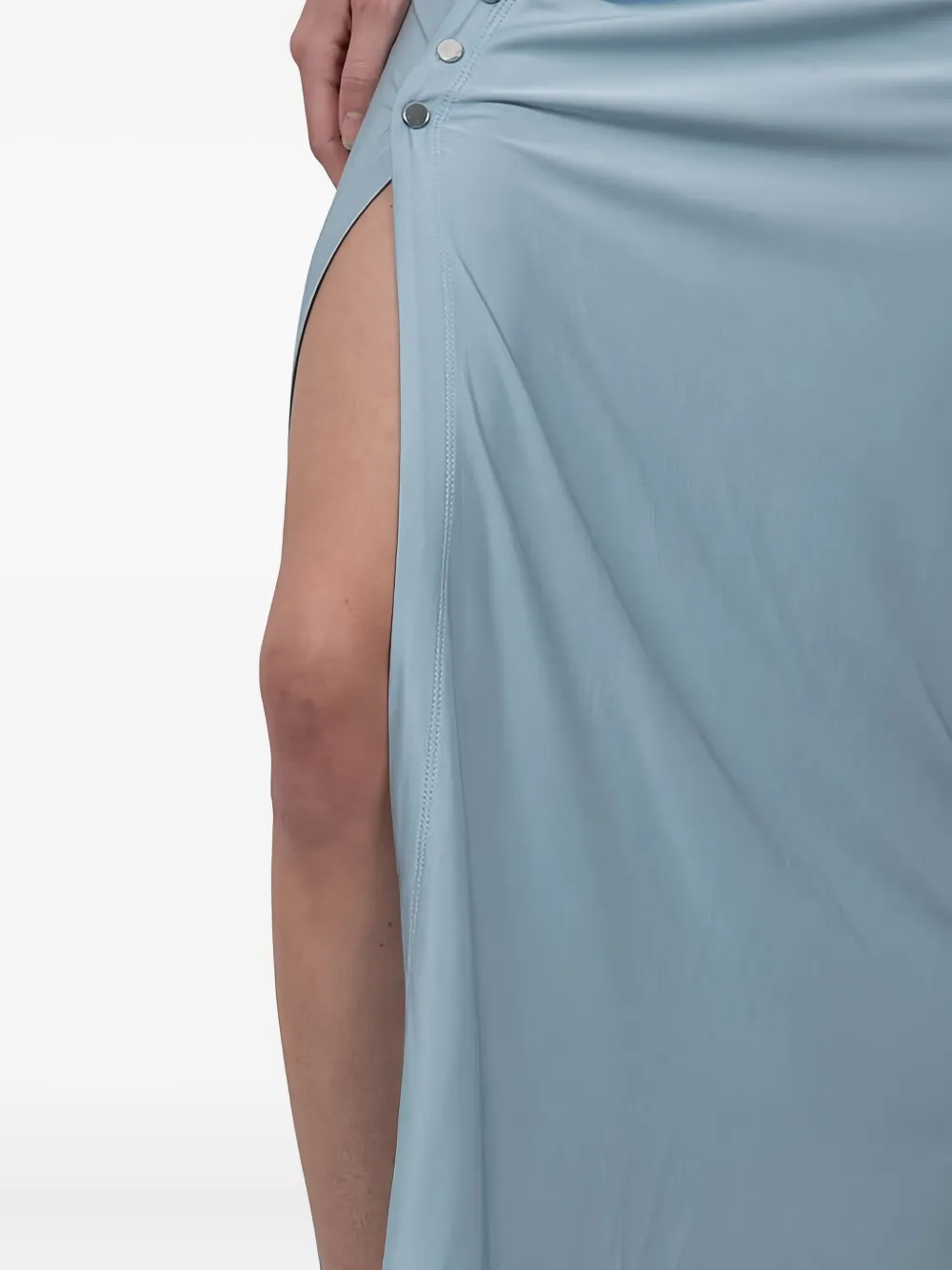 Rabanne Gedrapeerde midi-rok Blauw