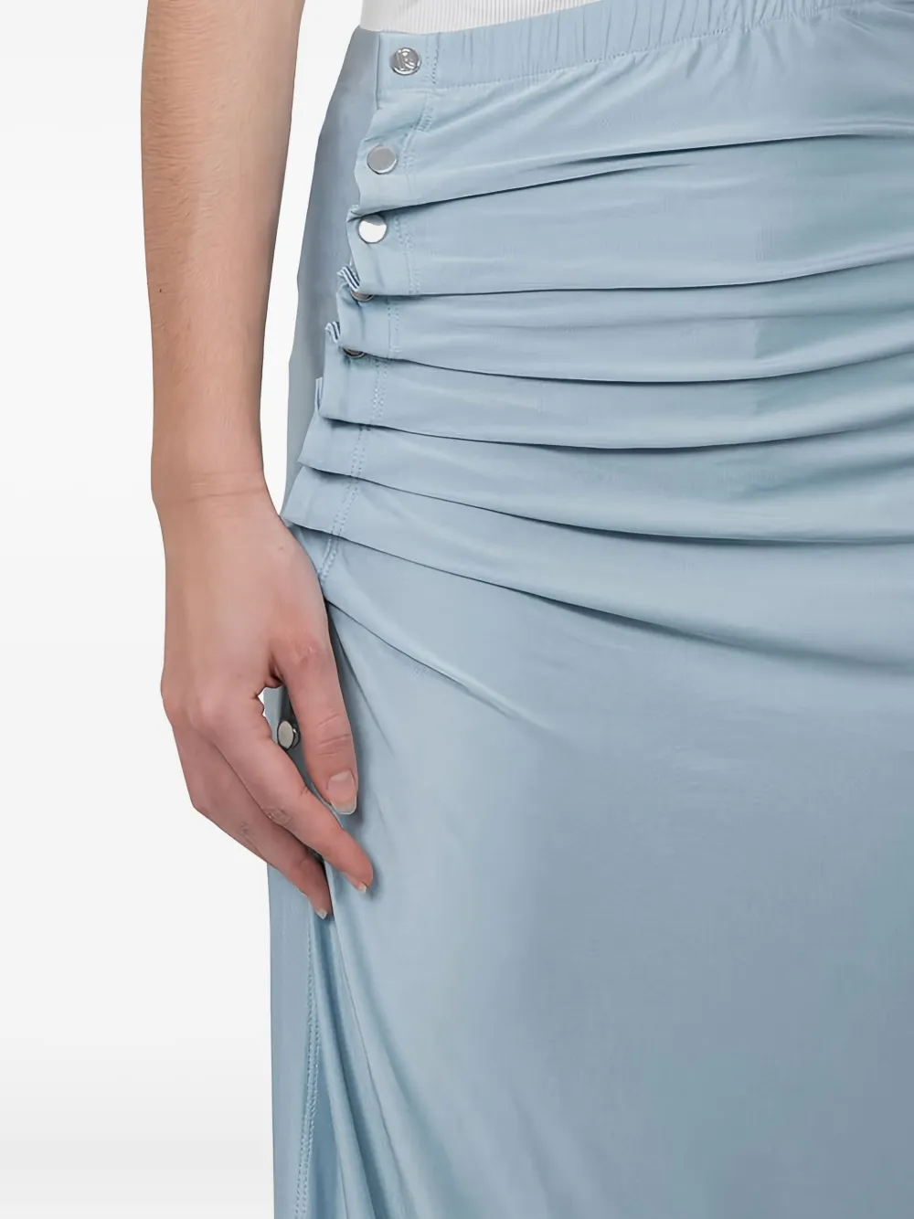 Rabanne Gedrapeerde midi-rok Blauw