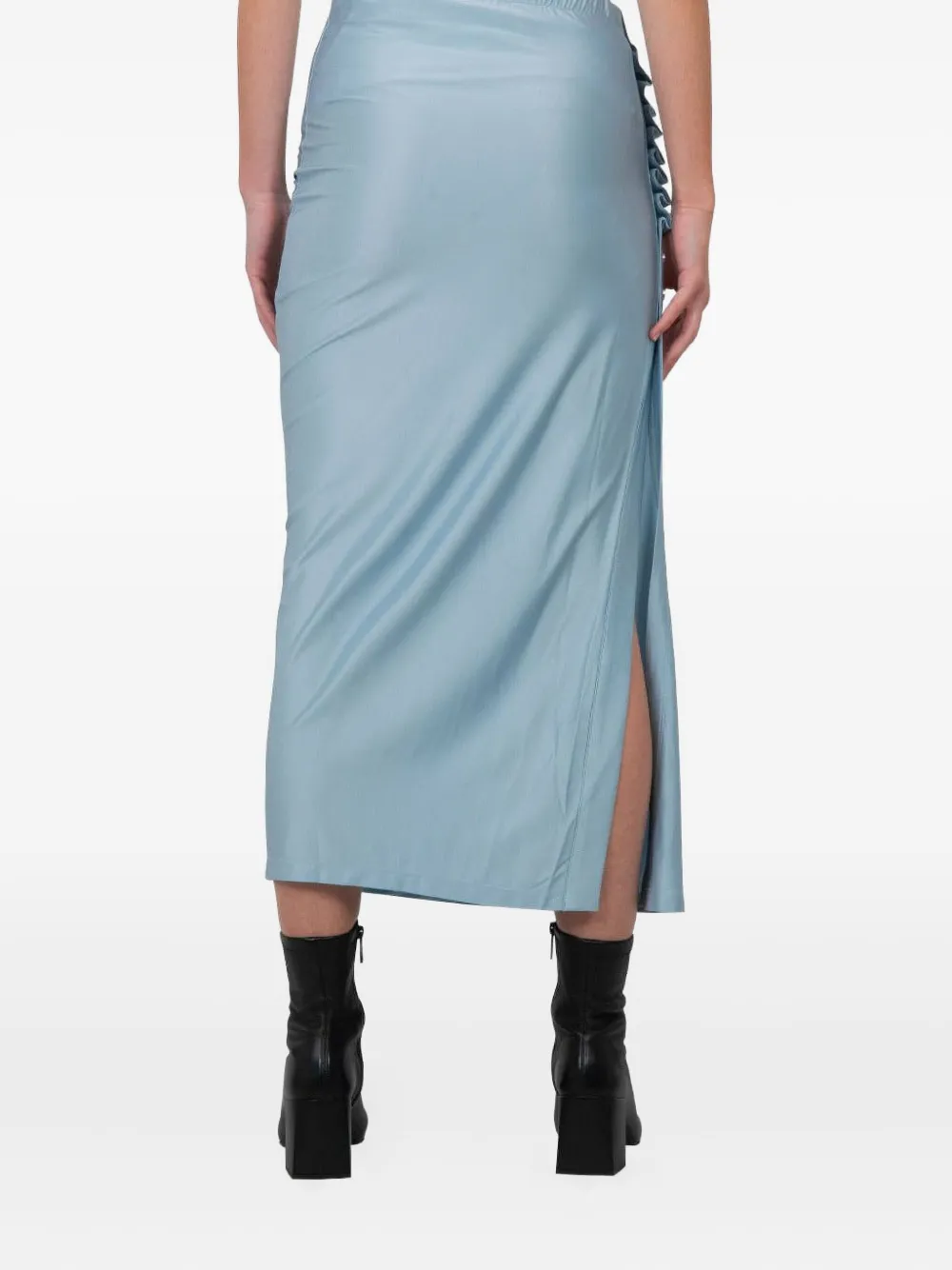 Rabanne Gedrapeerde midi-rok Blauw