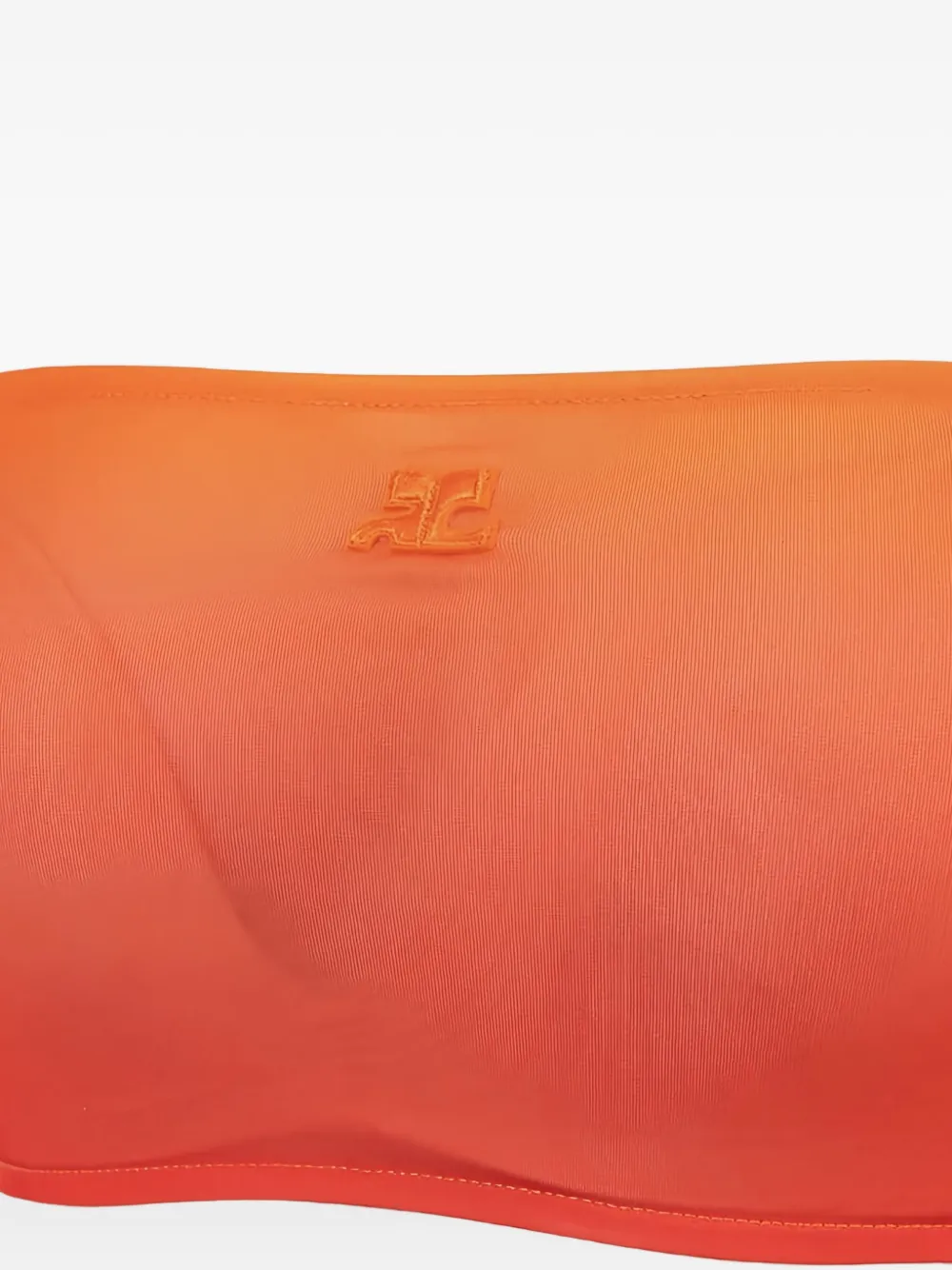Courrèges Ombre top met halternek Oranje