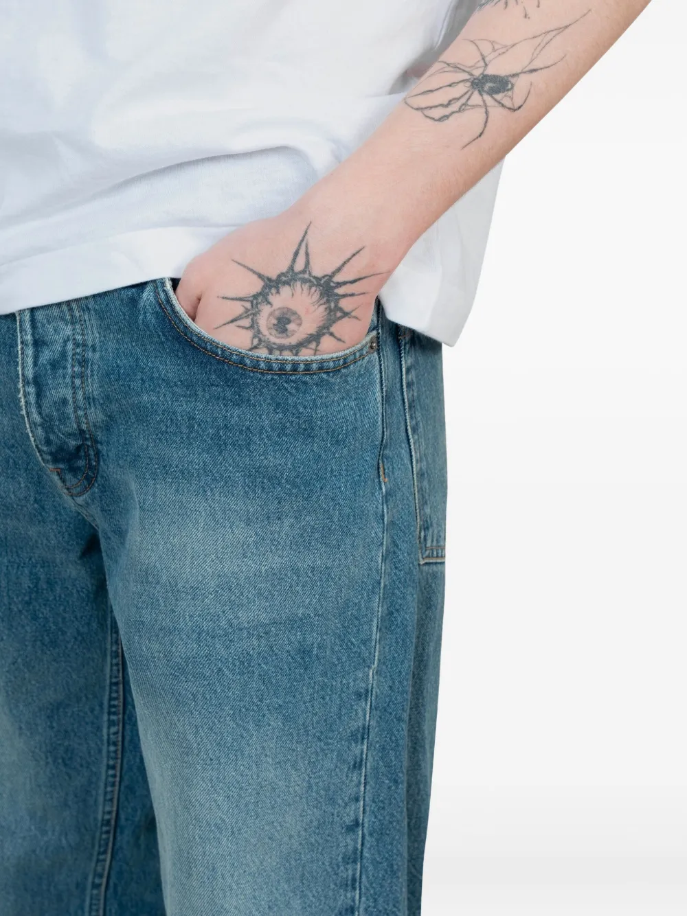 Universal Works Hi Water Jeans In Blue