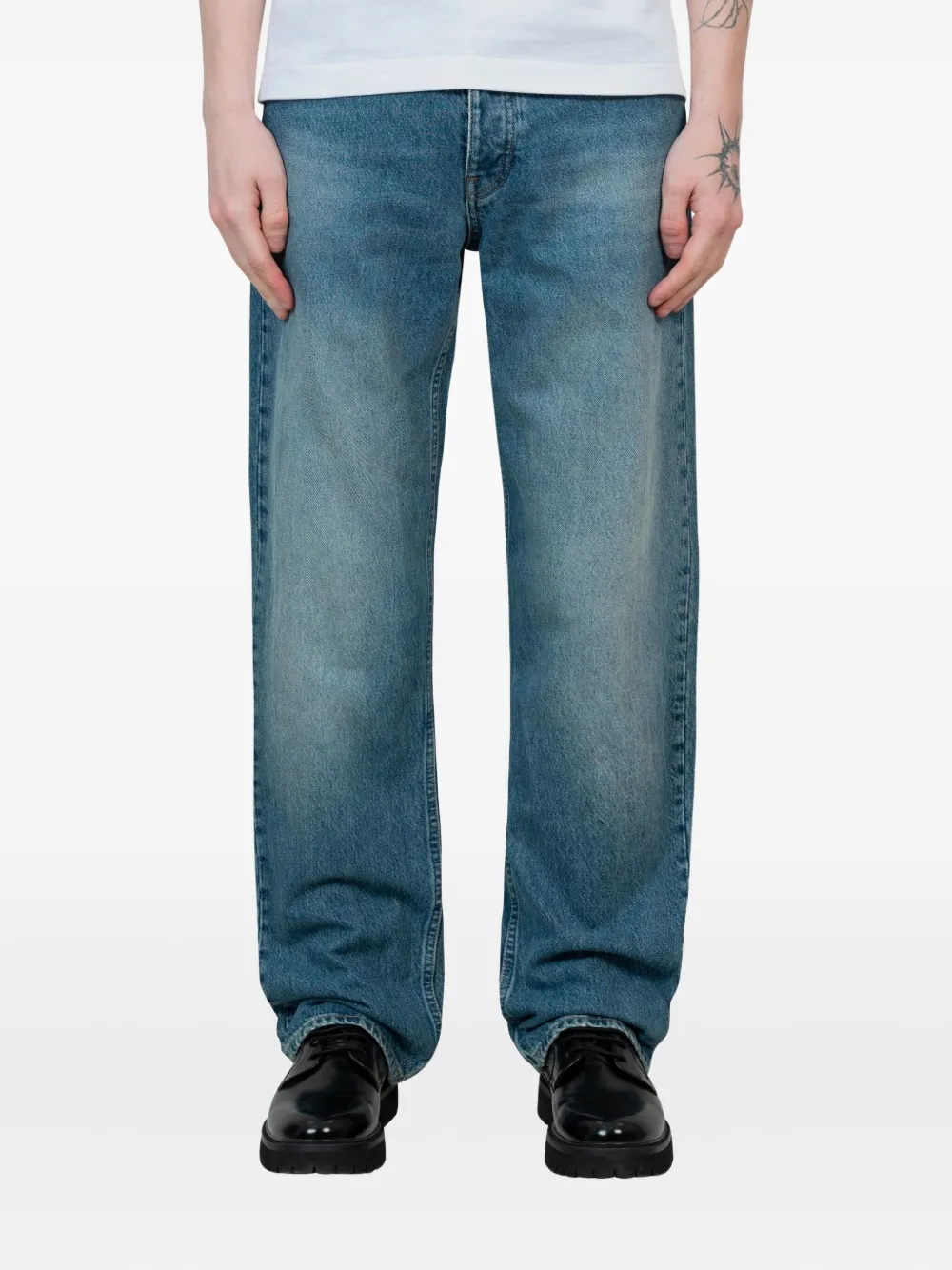 Universal Works Hi Water Jeans In Blue