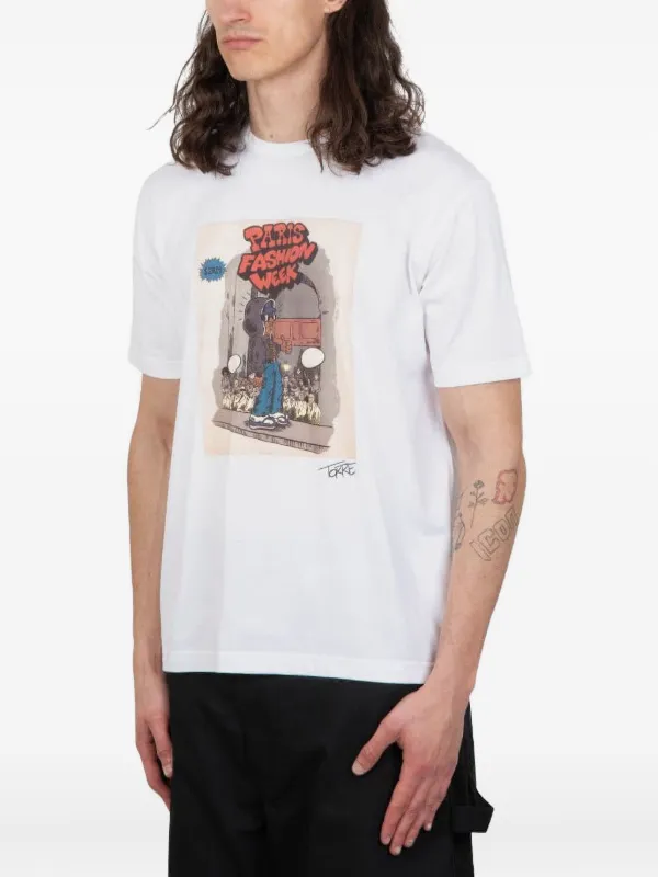 Junya Watanabe MAN グラフィック Tシャツ | ホワイト | FARFETCH JP