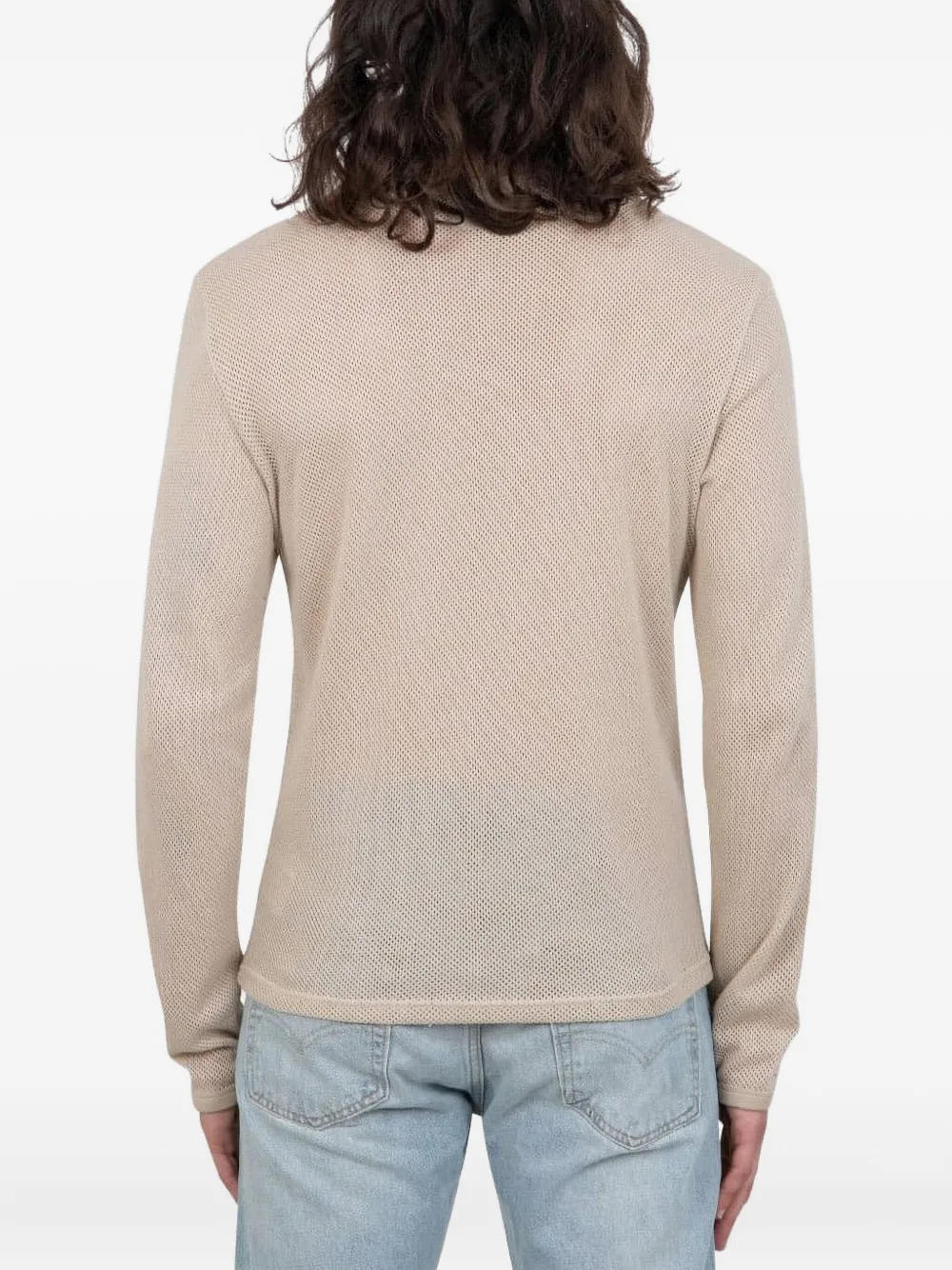 Courrèges T-shirt met lange mouwen Beige