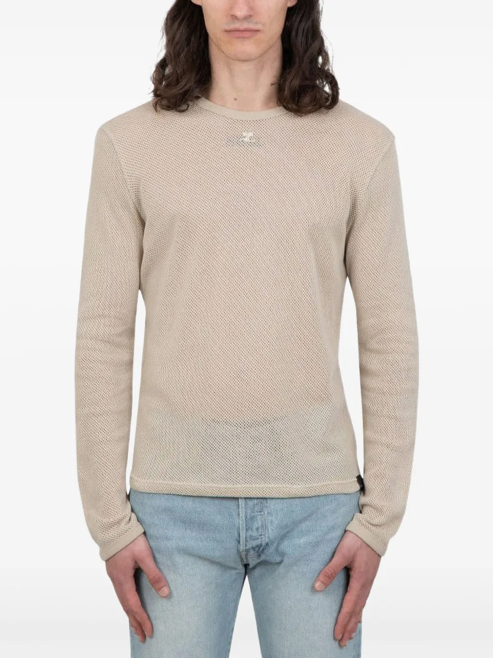 Courrèges mesh long-sleeve T-shirt
