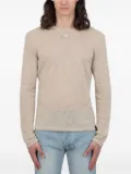 Courrèges mesh long-sleeve T-shirt - Neutrals