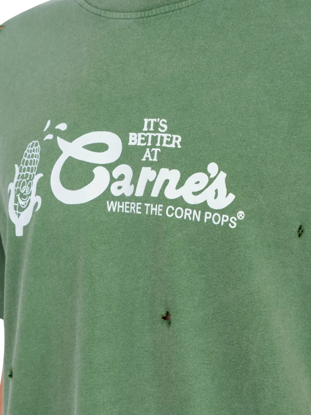 Carne Bollente T-shirt Im Distressed-look In Green