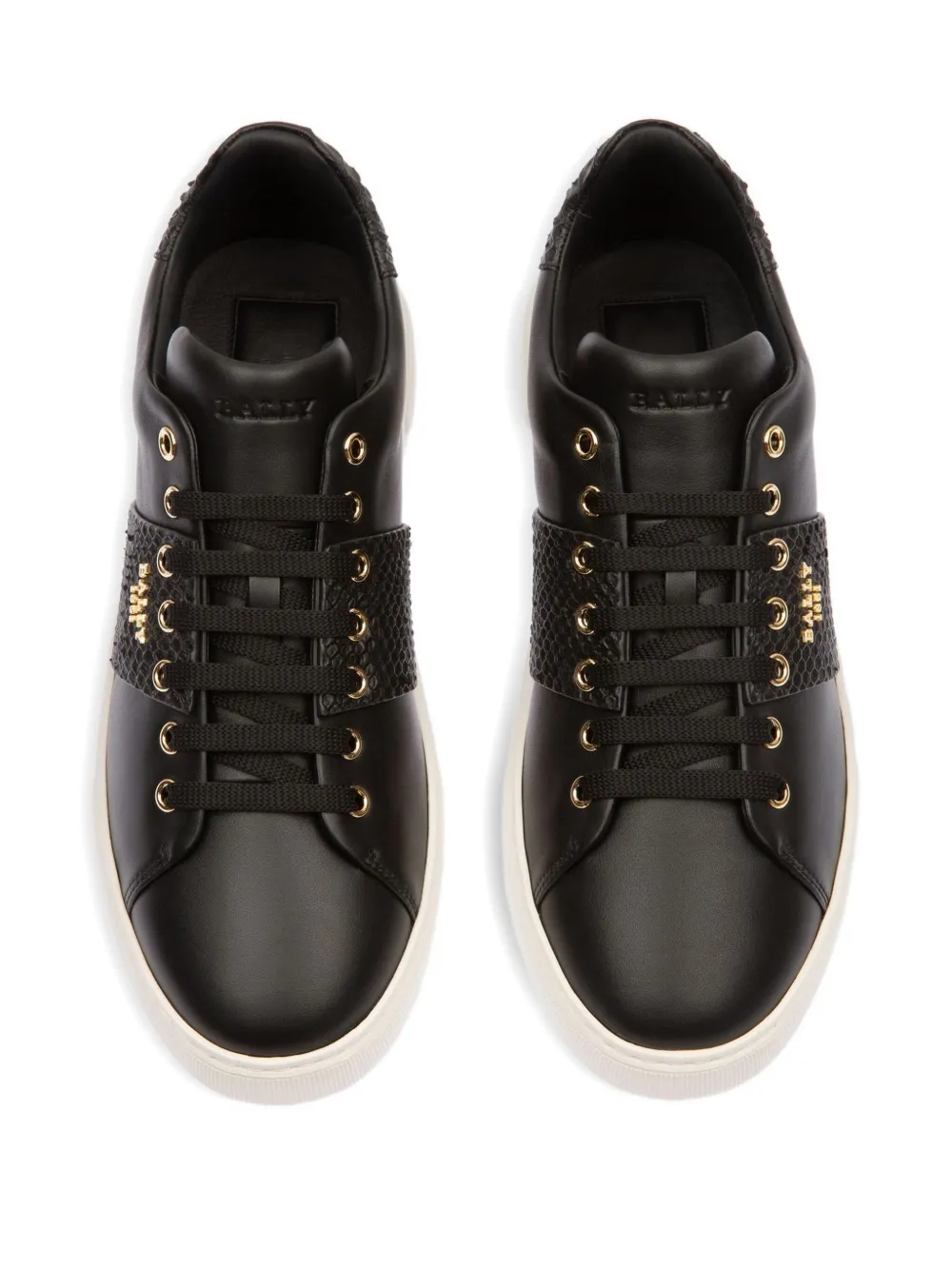 Bally Mattye leren sneakers met krokodillenprint Zwart