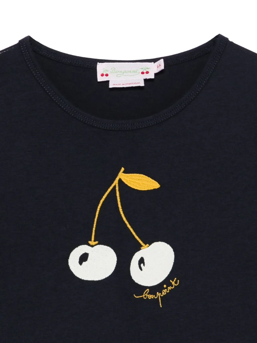  Bonpoint Cherry-print Long-sleeve T-shirt - Blue 