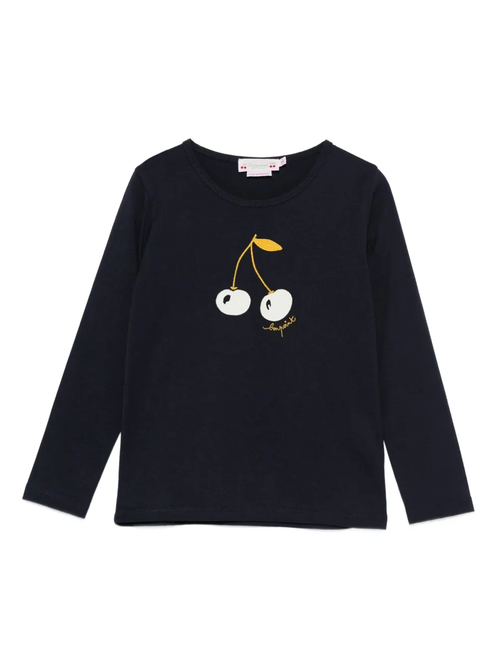 Bonpoint cherry-print long-sleeve top Blauw