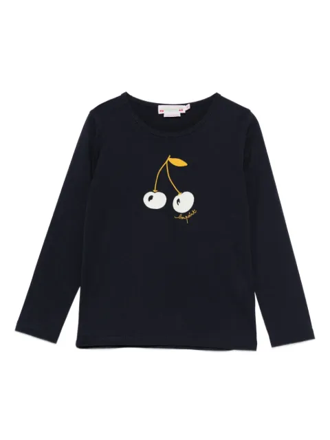 Bonpoint cherry-print long-sleeve top