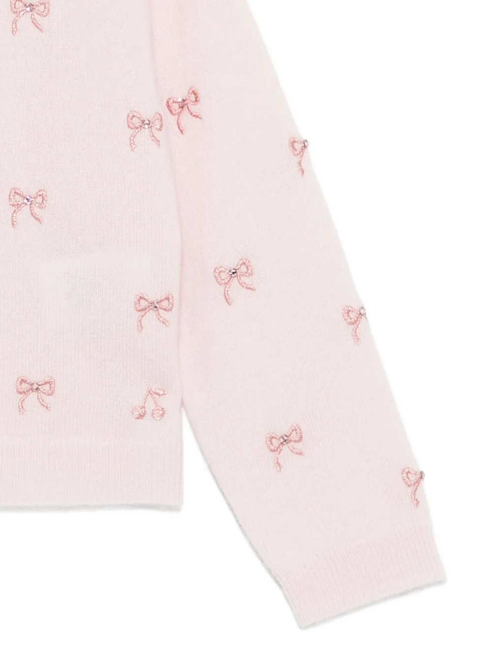 Bonpoint Vest verfraaid met strik Roze