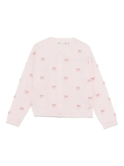 Bonpoint bow-embellished cardigan