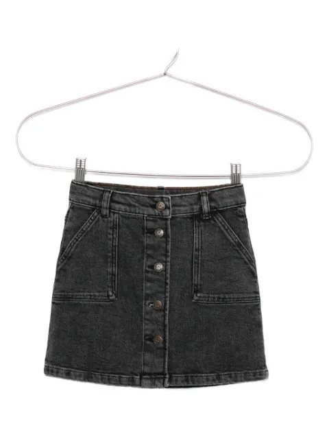 Bonpoint button-front denim mini skirt