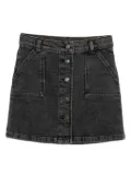 Bonpoint button-front denim mini skirt - Black