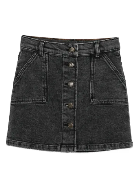 Bonpoint button-front denim mini skirt
