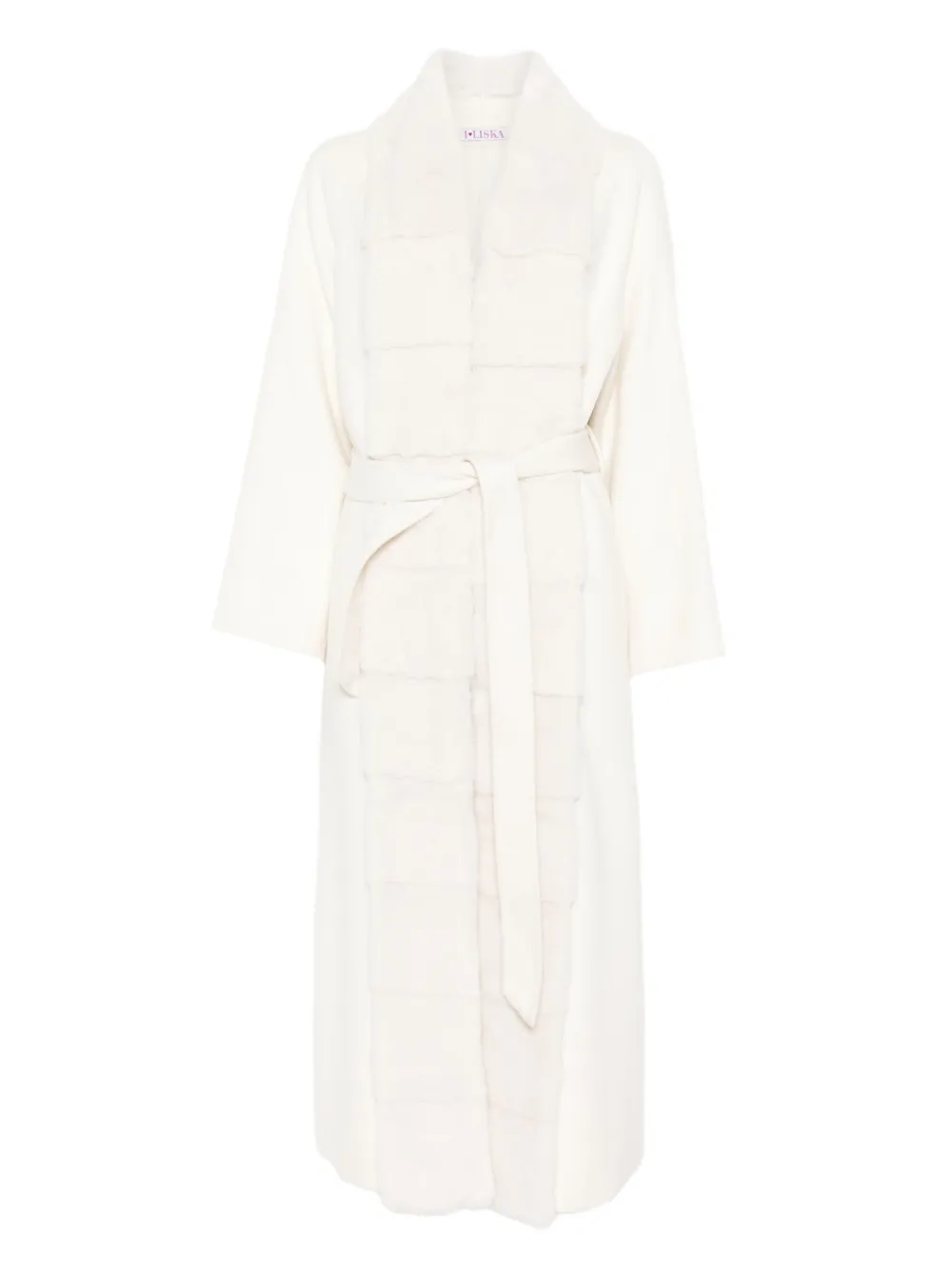 Liska abrigo con cinturón | blanco | Image 1
