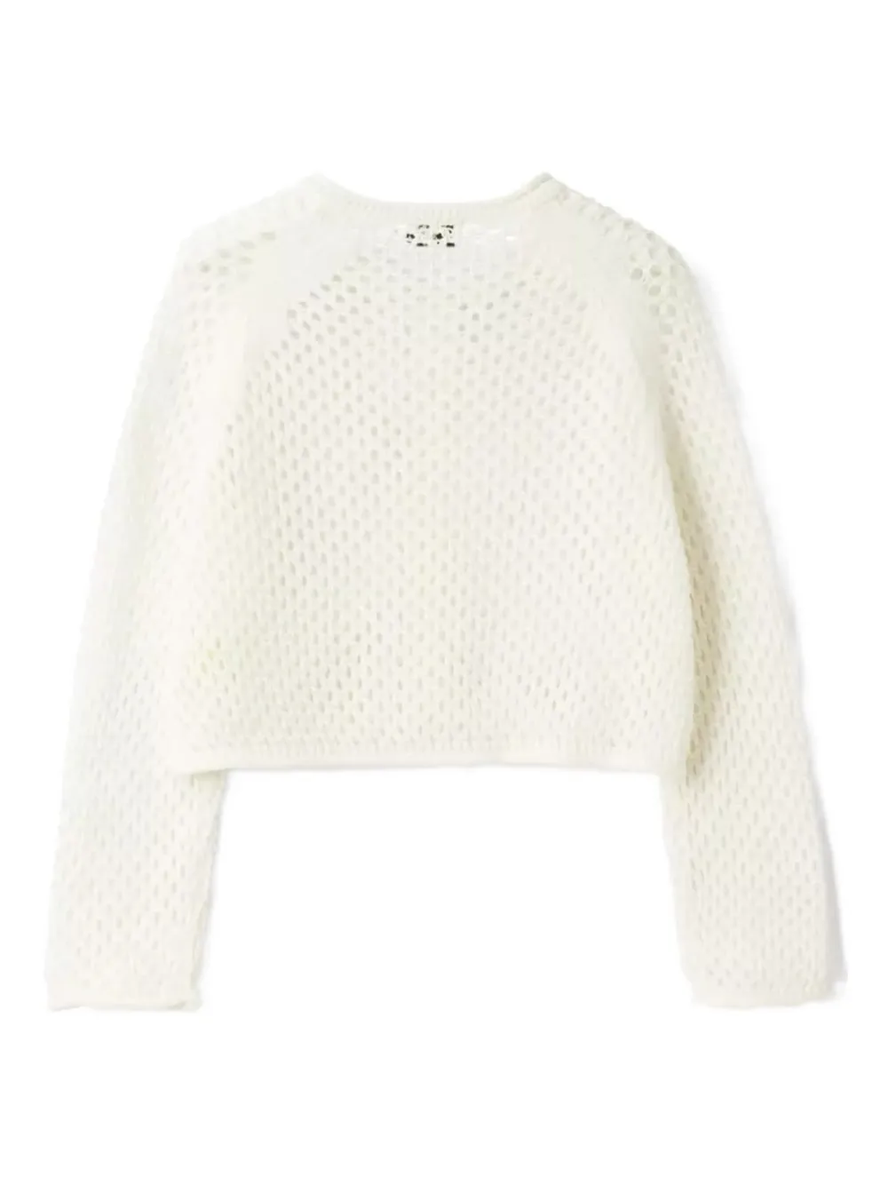 Il Gufo Button-front Open-knit Cardigan In White