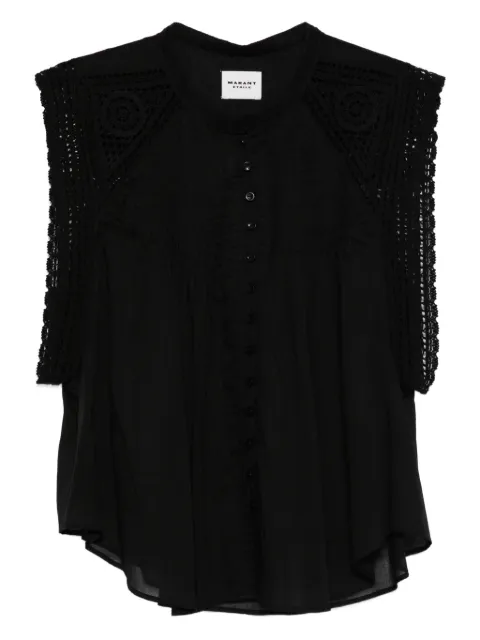 MARANT ÉTOILE Blouse met gehaakt detail en knopen
