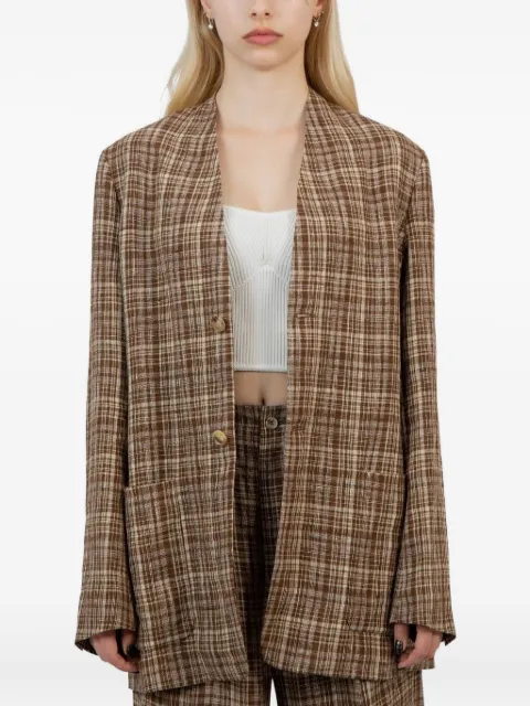 Auralee checked coat