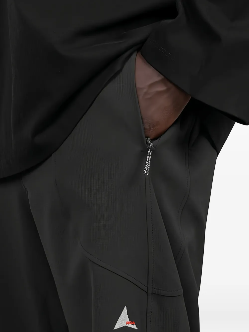 Oakley Nylon broek met logopatch Zwart
