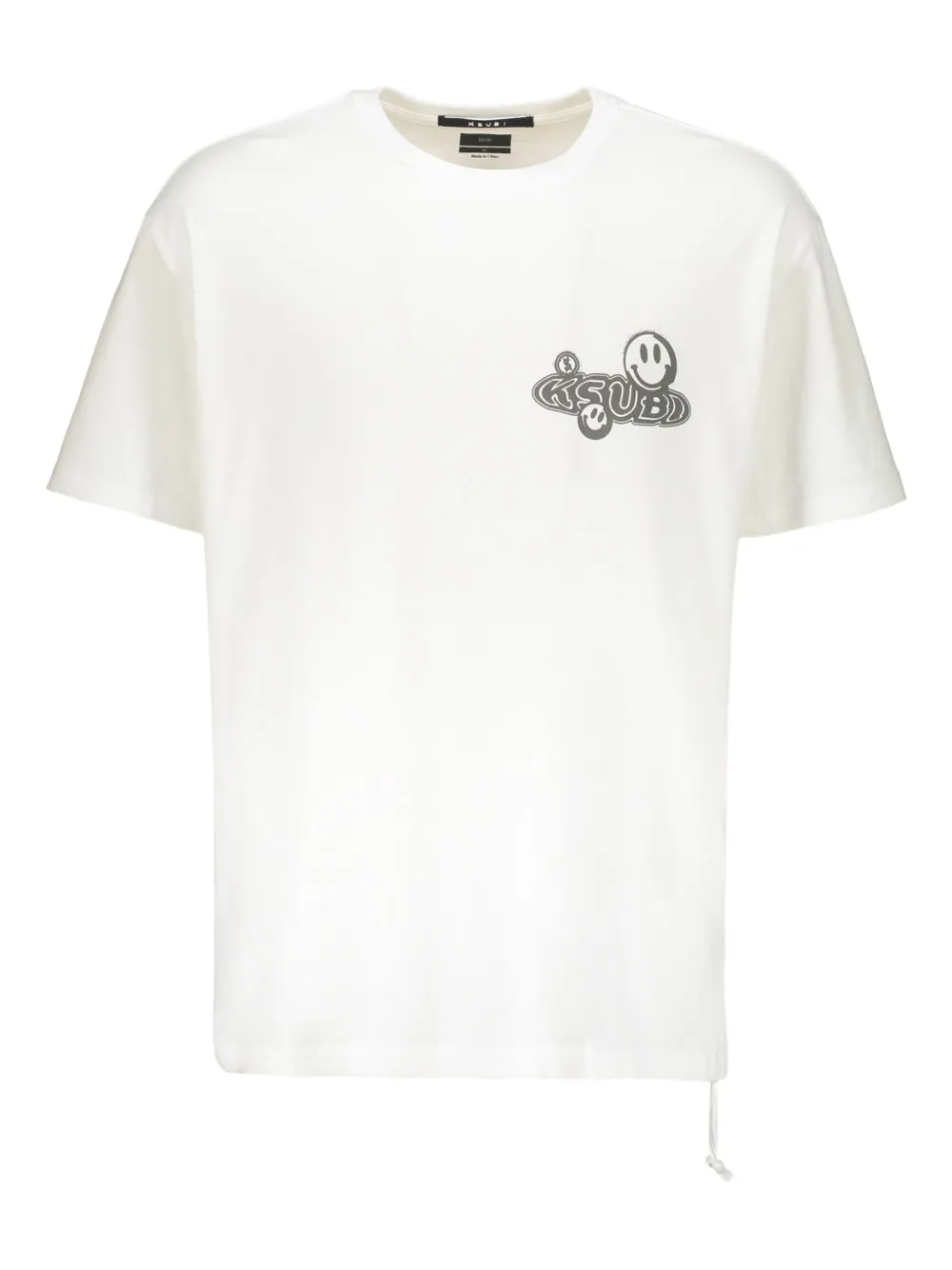 Ksubi ribbed-neckline back-print T-shirt Wit