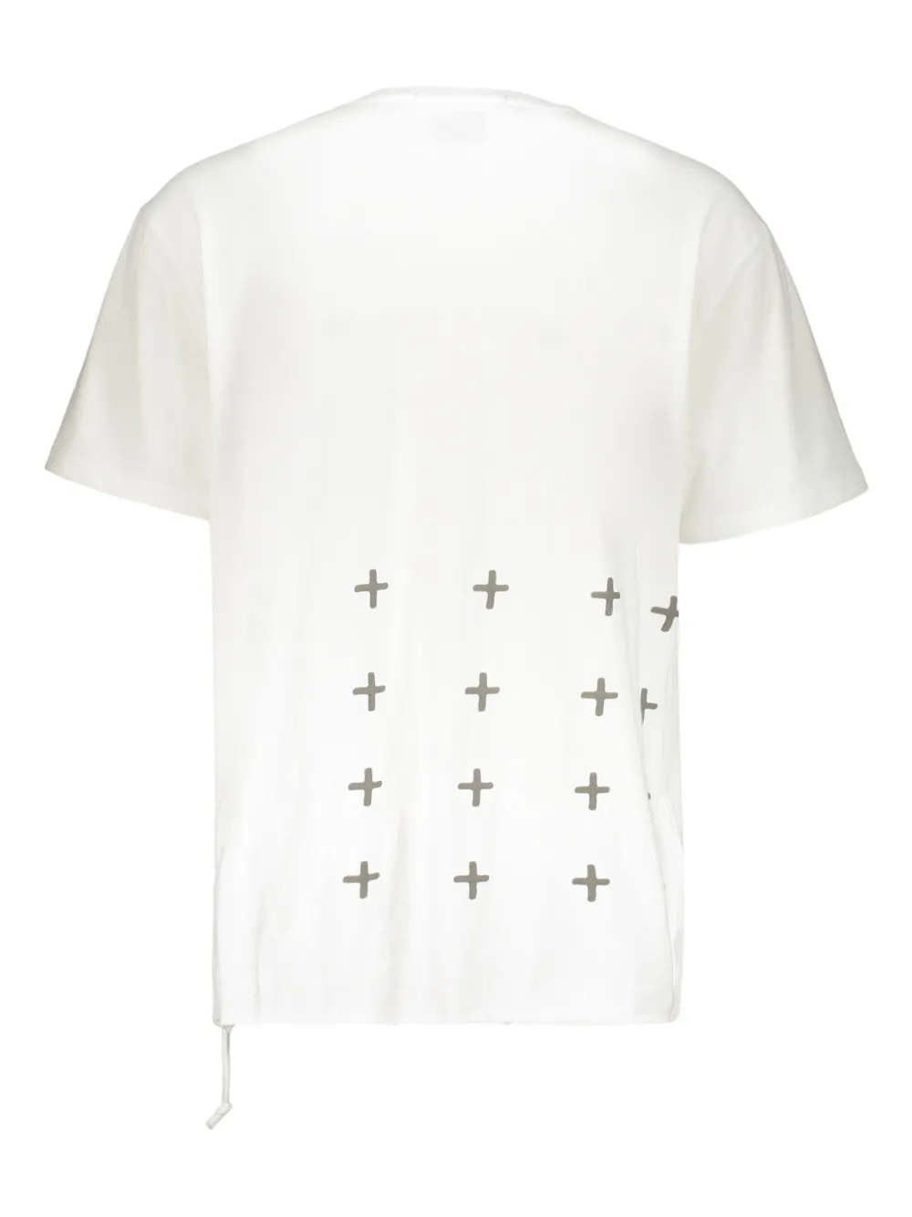 Ksubi ribbed-neckline back-print T-shirt Wit