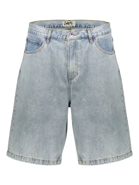 Perks And Mini contrast-stitching denim shorts