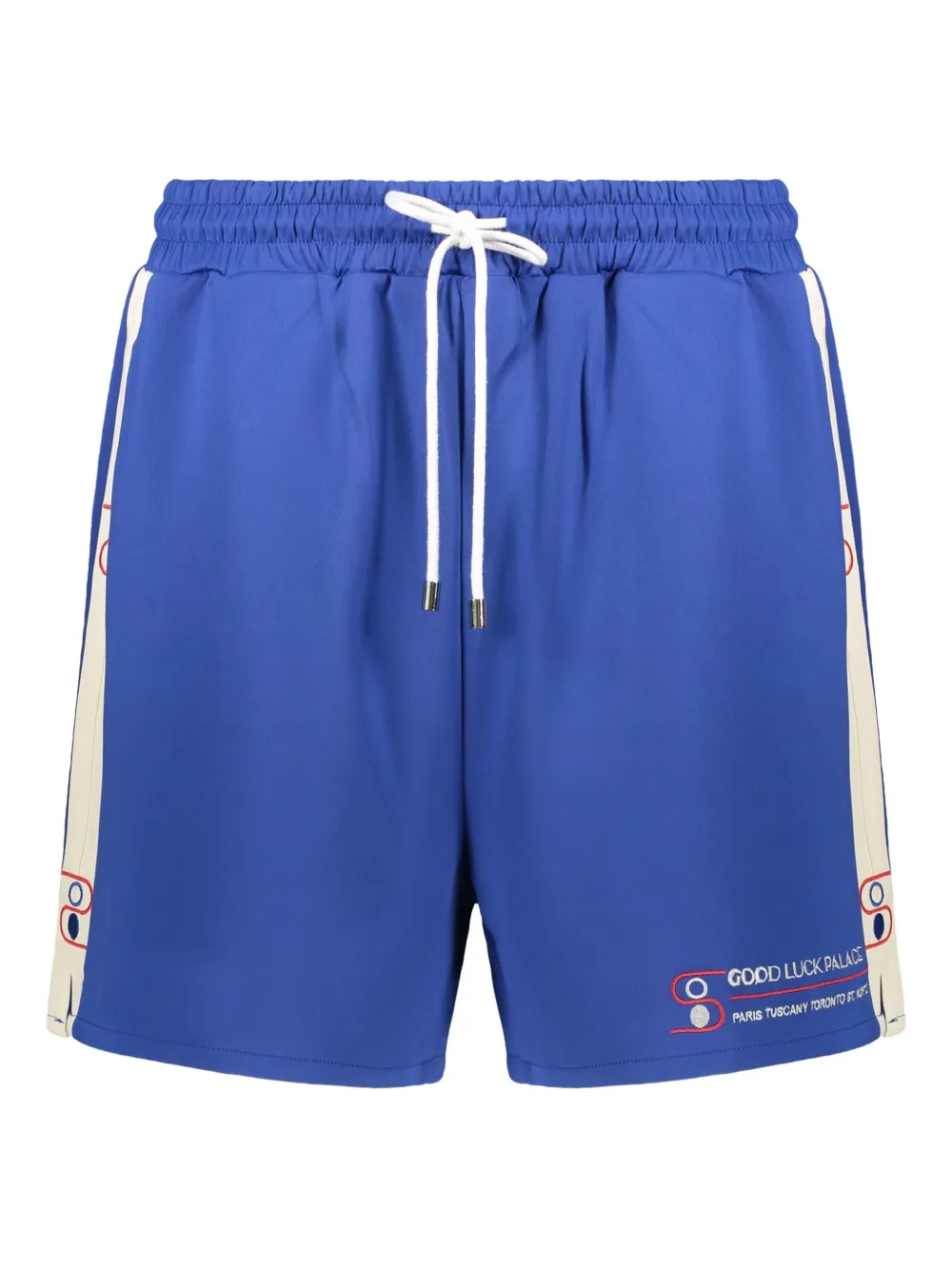 MR. SATURDAY drawstring-waist embroidered shorts | Blue | Image 1