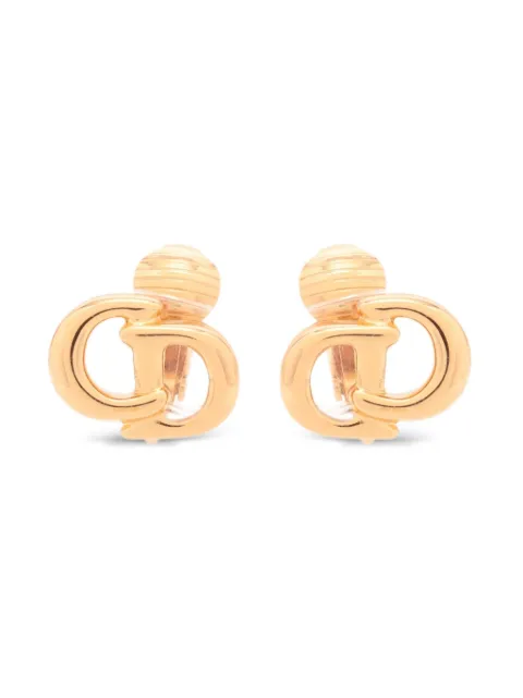 Christian Dior Pre-Owned CD-logo clasp earrings