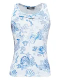 Versace sea life-print tank top - White