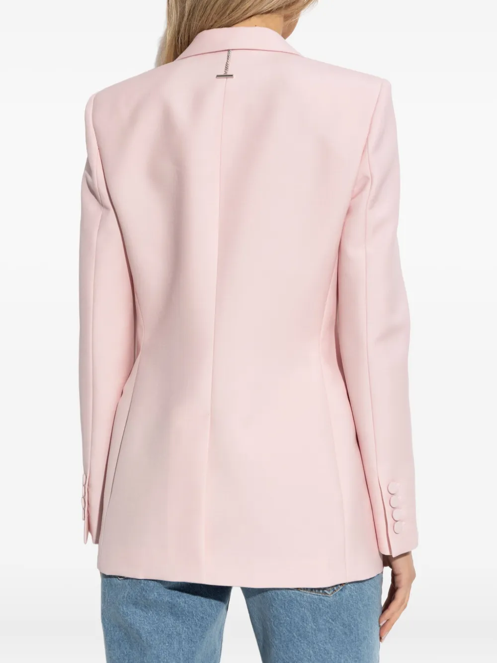 Alexander McQueen Blazer met satijnen revers Roze