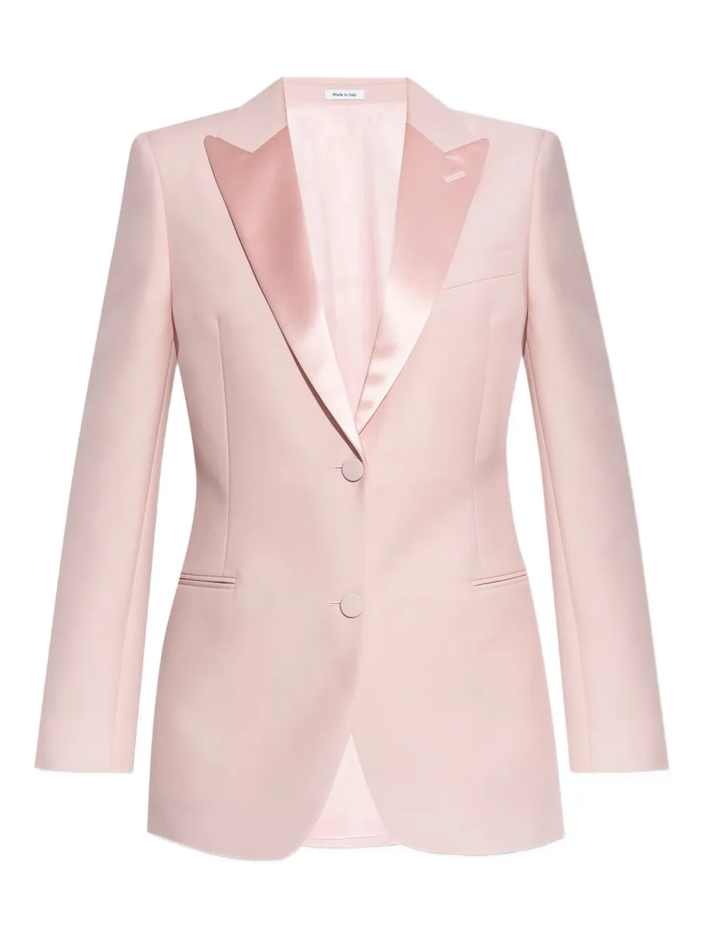 Alexander McQueen satin-lapel blazer Roze